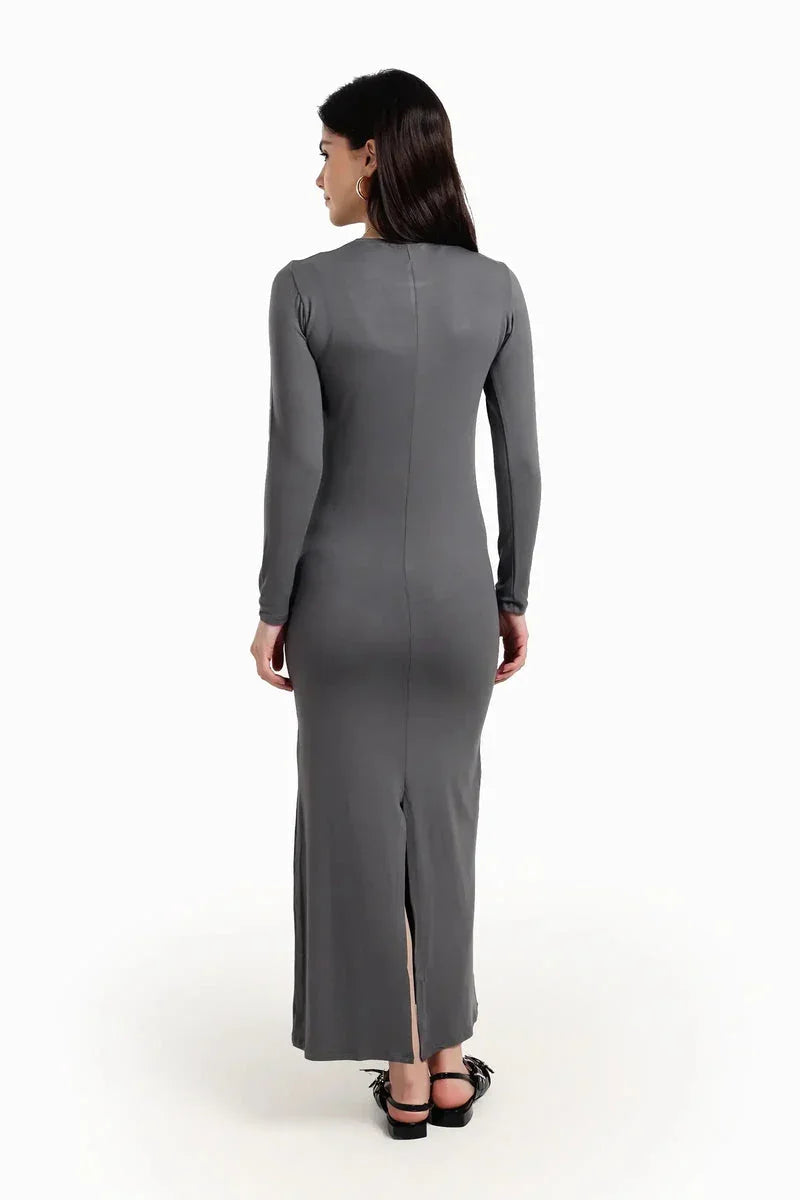 Carina - Slim Dress with Back Slit 12