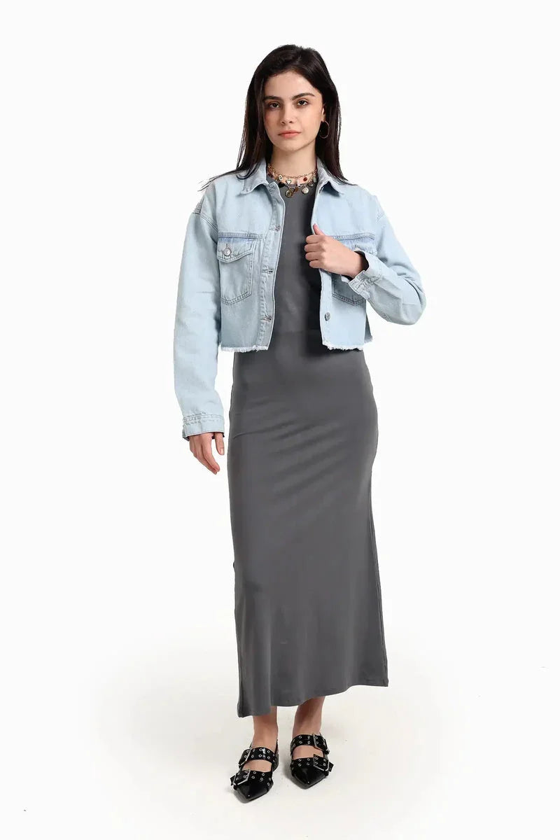 Carina - Denim Cropped Shirt 5