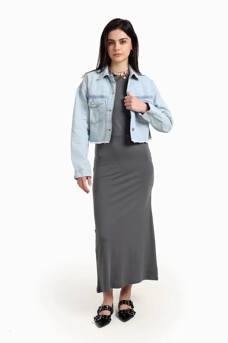 Carina - Denim Cropped Shirt 5
