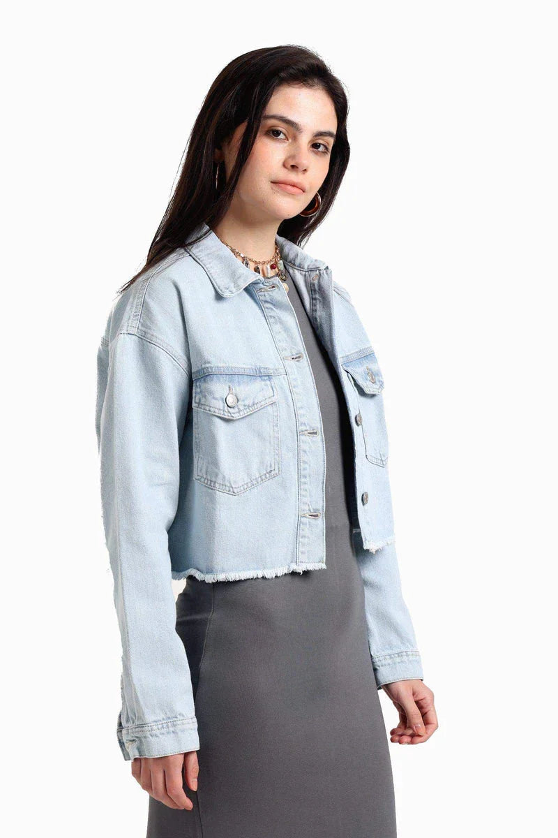 Carina - Denim Cropped Shirt 2