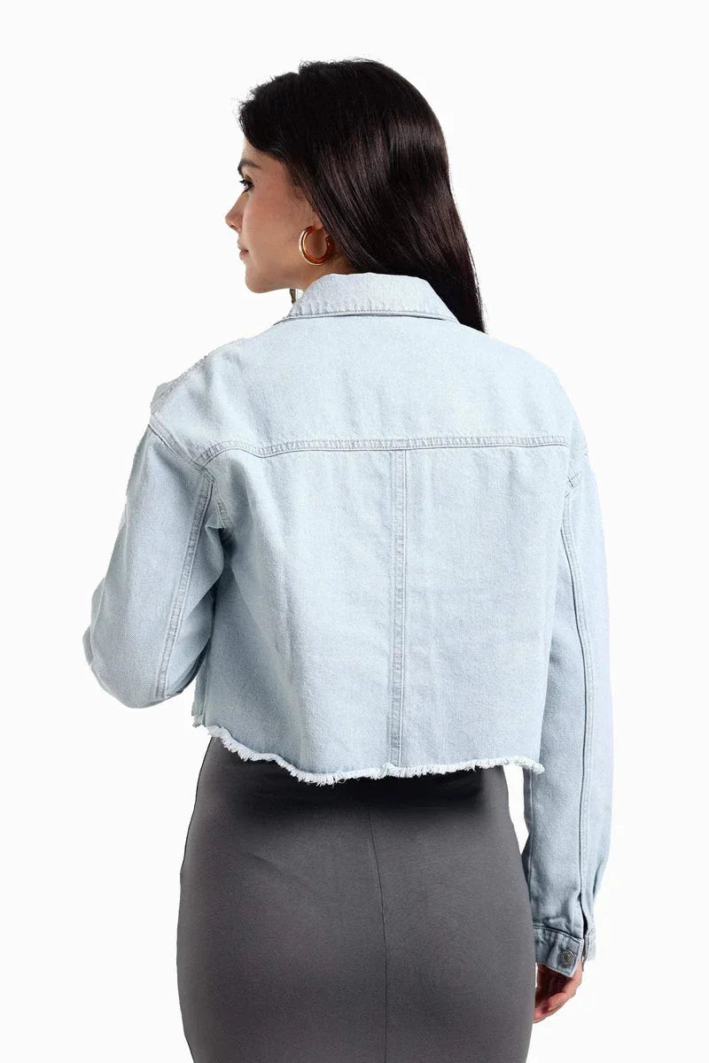 Carina - Denim Cropped Shirt 3