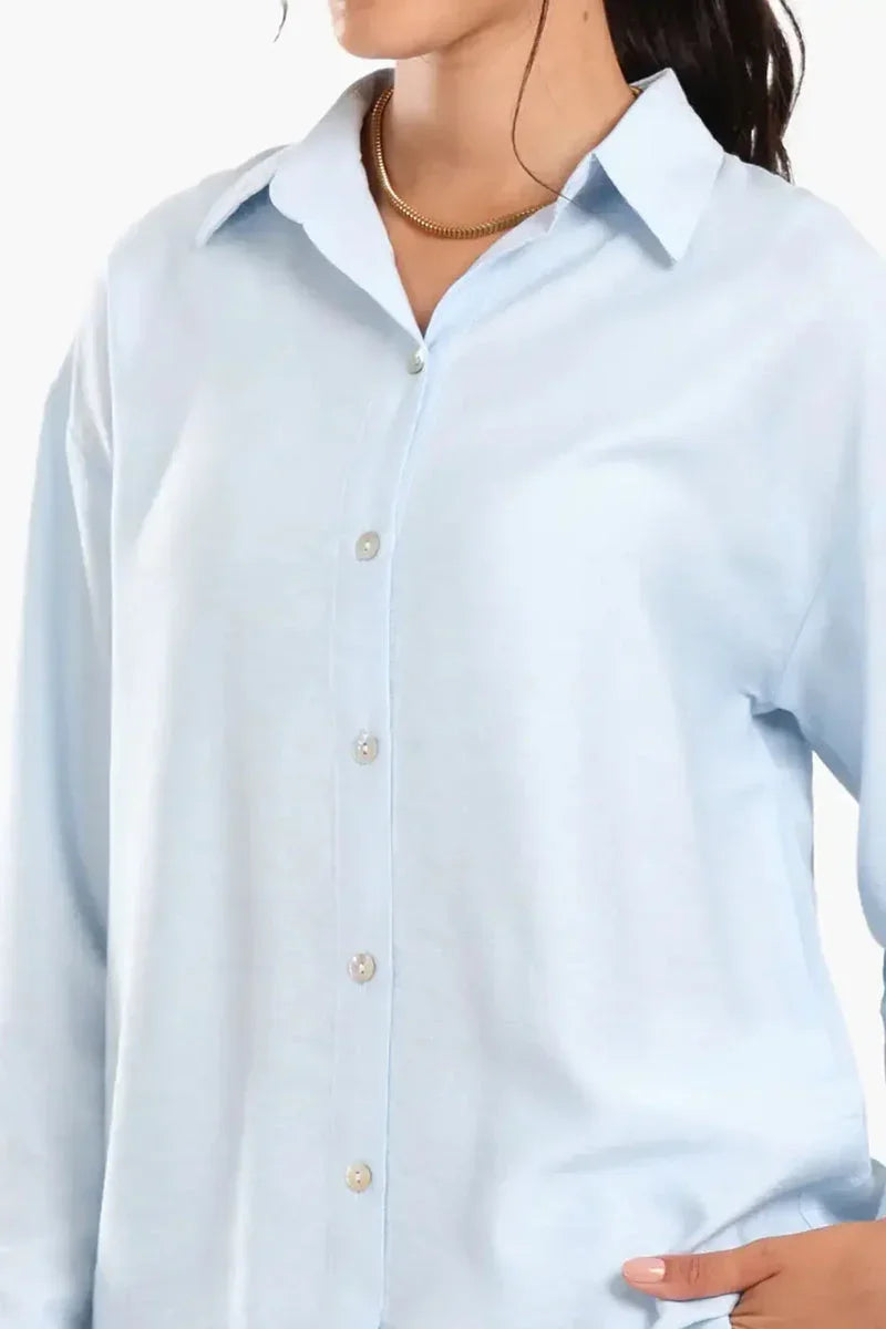 Voile Button Closure Shirt - Carina 18