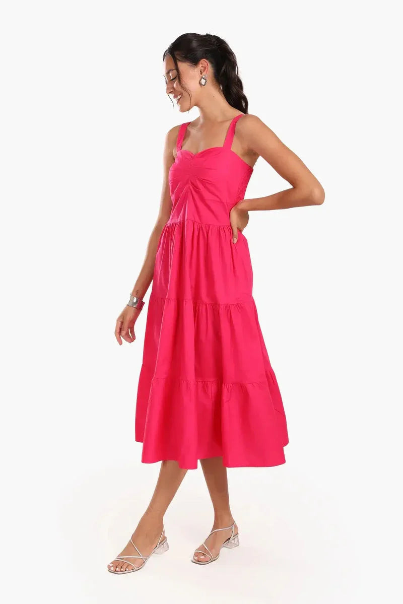 Carina - Sleeveless Tiered Midi Dress 1