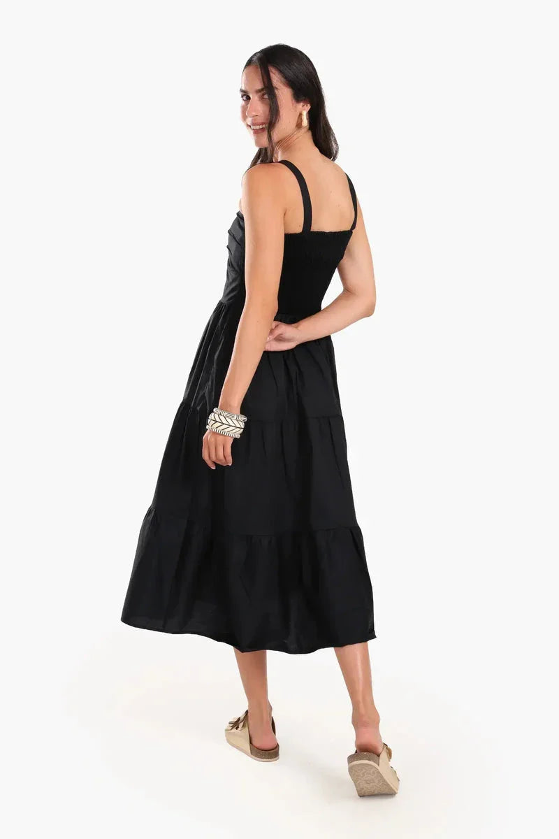 Carina - Sleeveless Tiered Midi Dress 2