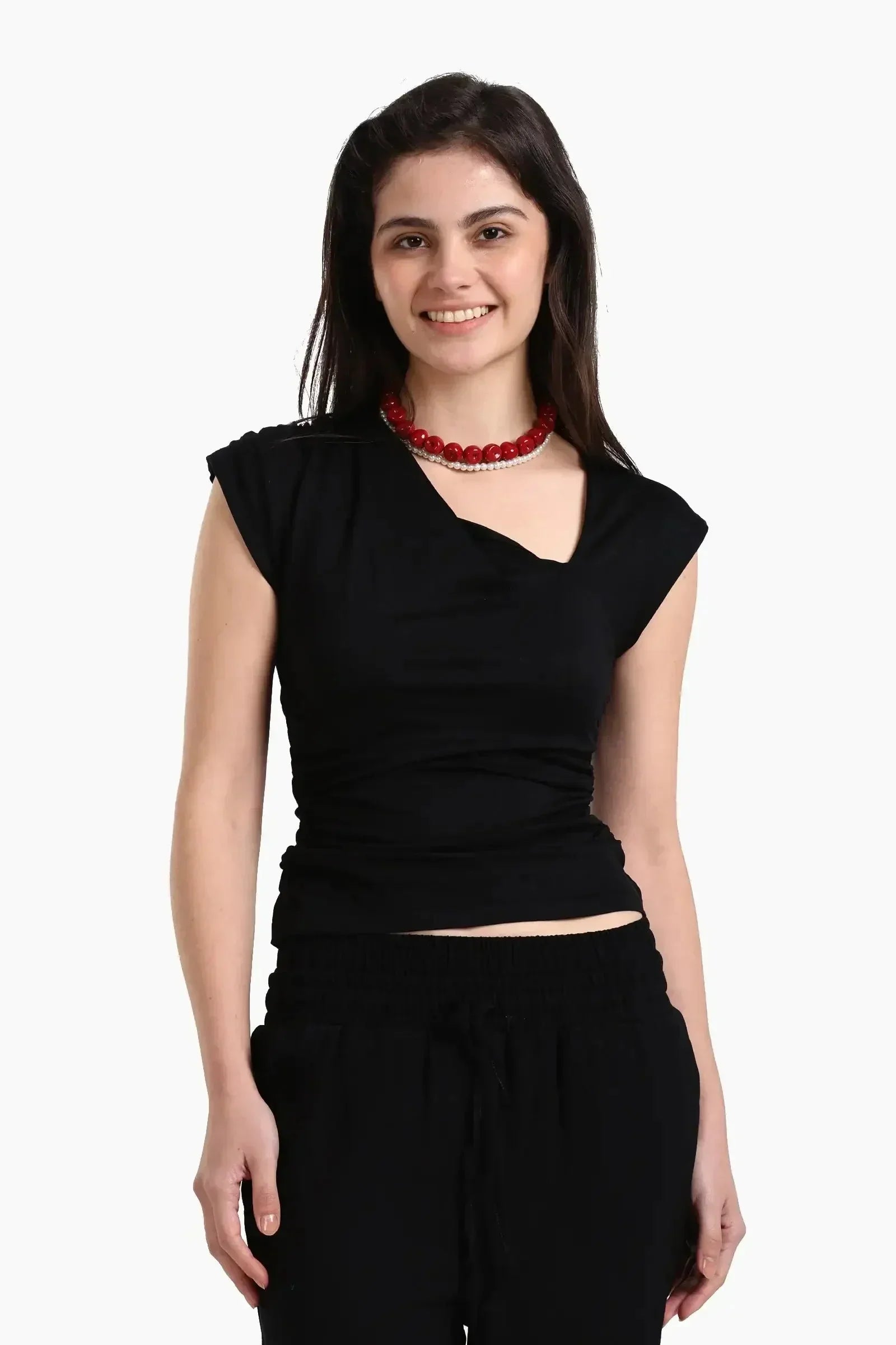 Carina - Asymmetric V-Neck Top 9