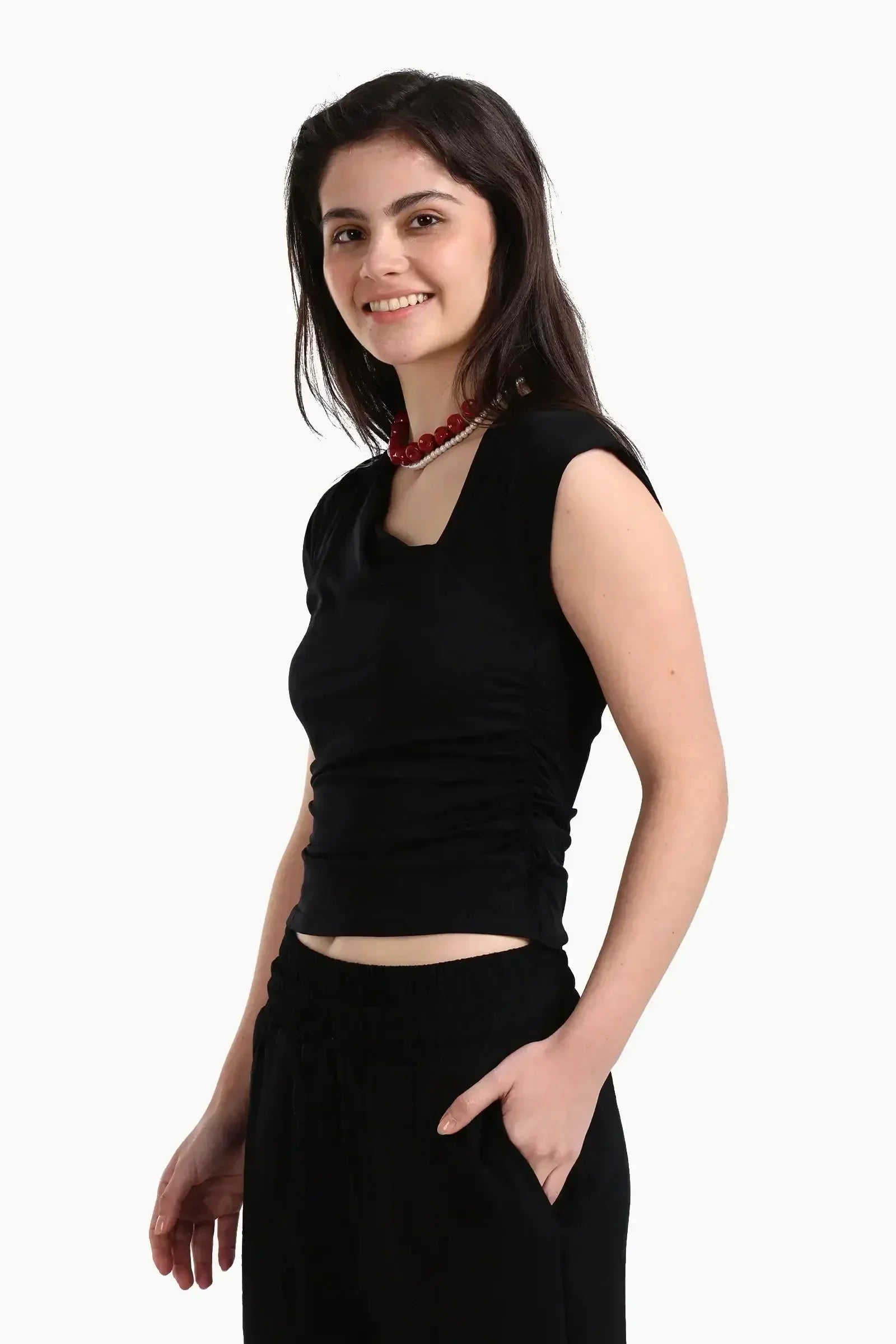 Carina - Asymmetric V-Neck Top 10