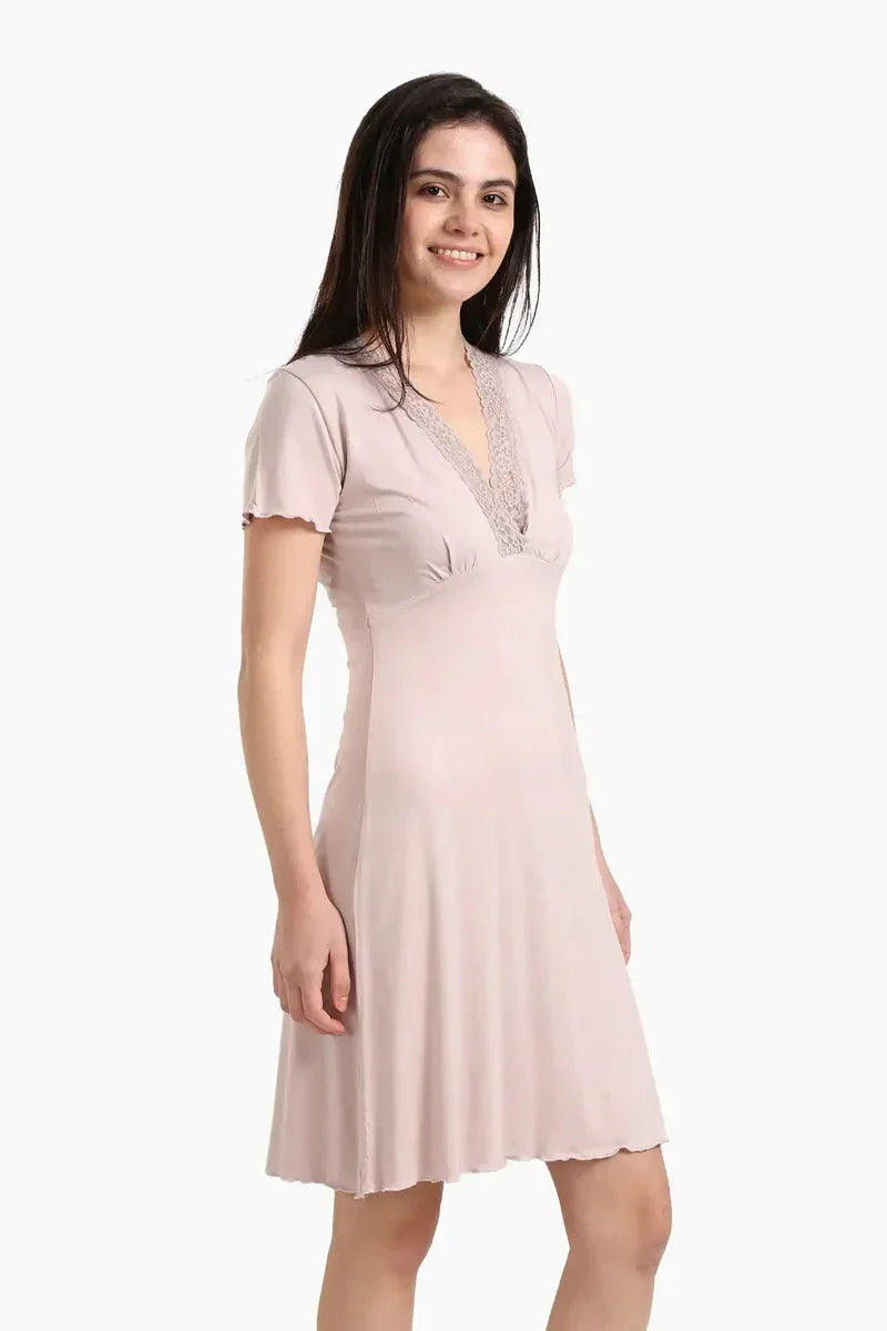 Viscose V-Neck Nightgown - Carina 10