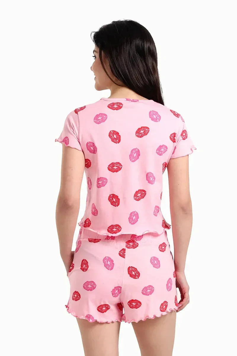 Carina - Printed Lips Pyjama Set 3