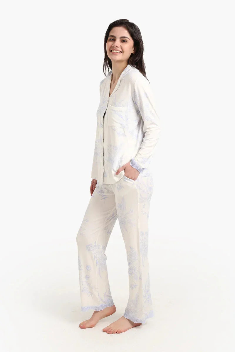 Carina - Floral Print Pyjama Set 2