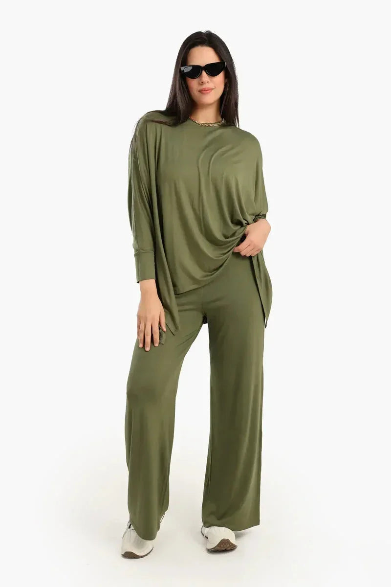Asymmetrical Lounge Poncho - Carina 9
