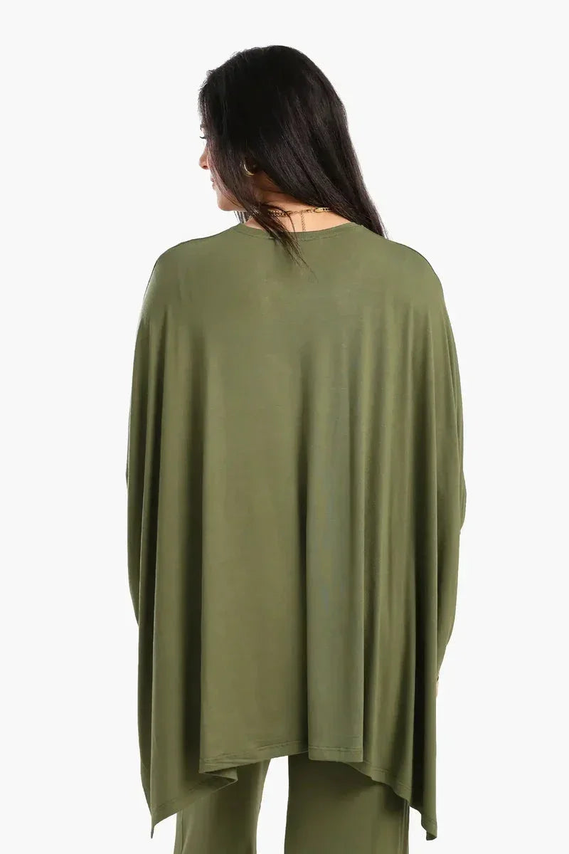 Asymmetrical Lounge Poncho - Carina 5