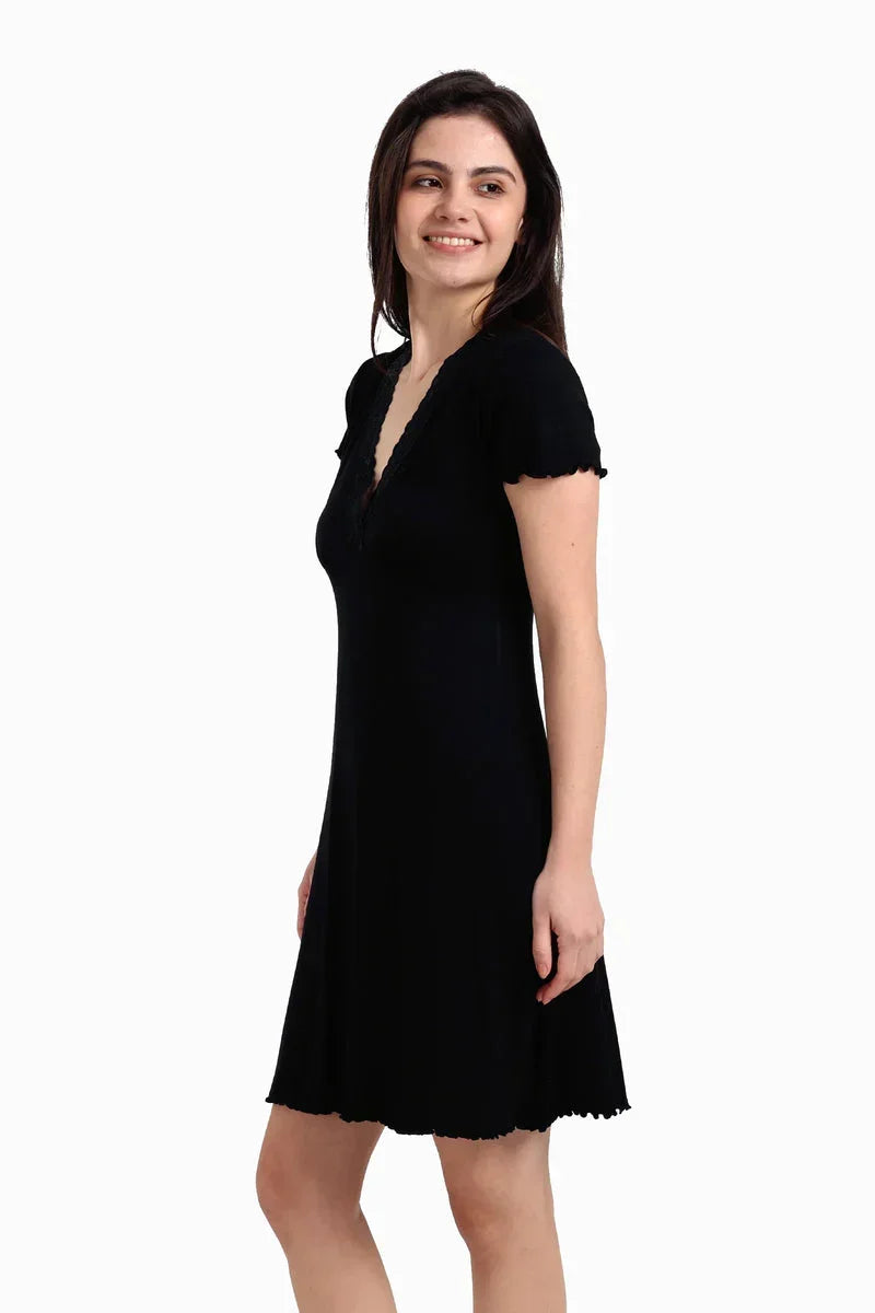 Viscose V-Neck Nightgown - Carina 3