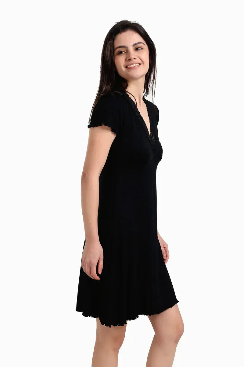 Carina - Viscose V-Neck Nightgown 9