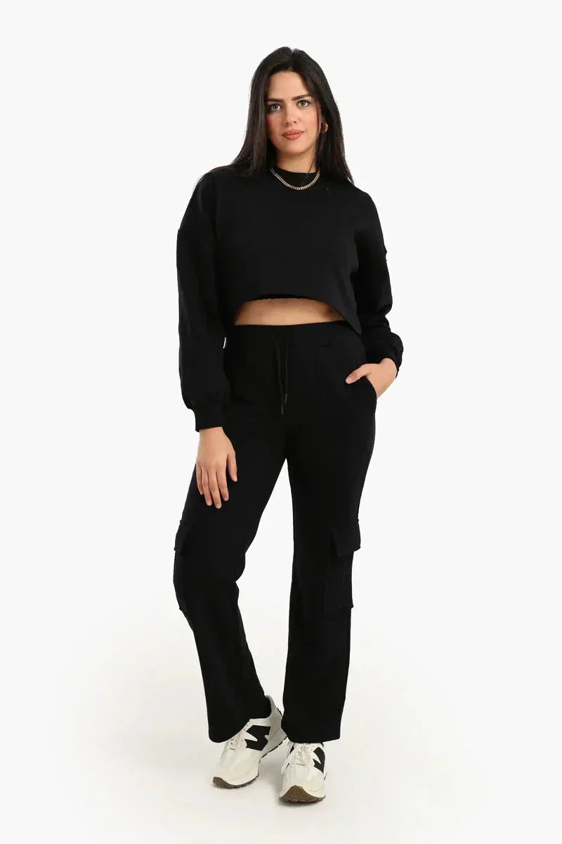 Cropped Cotton Sweatshirt - Carina 9