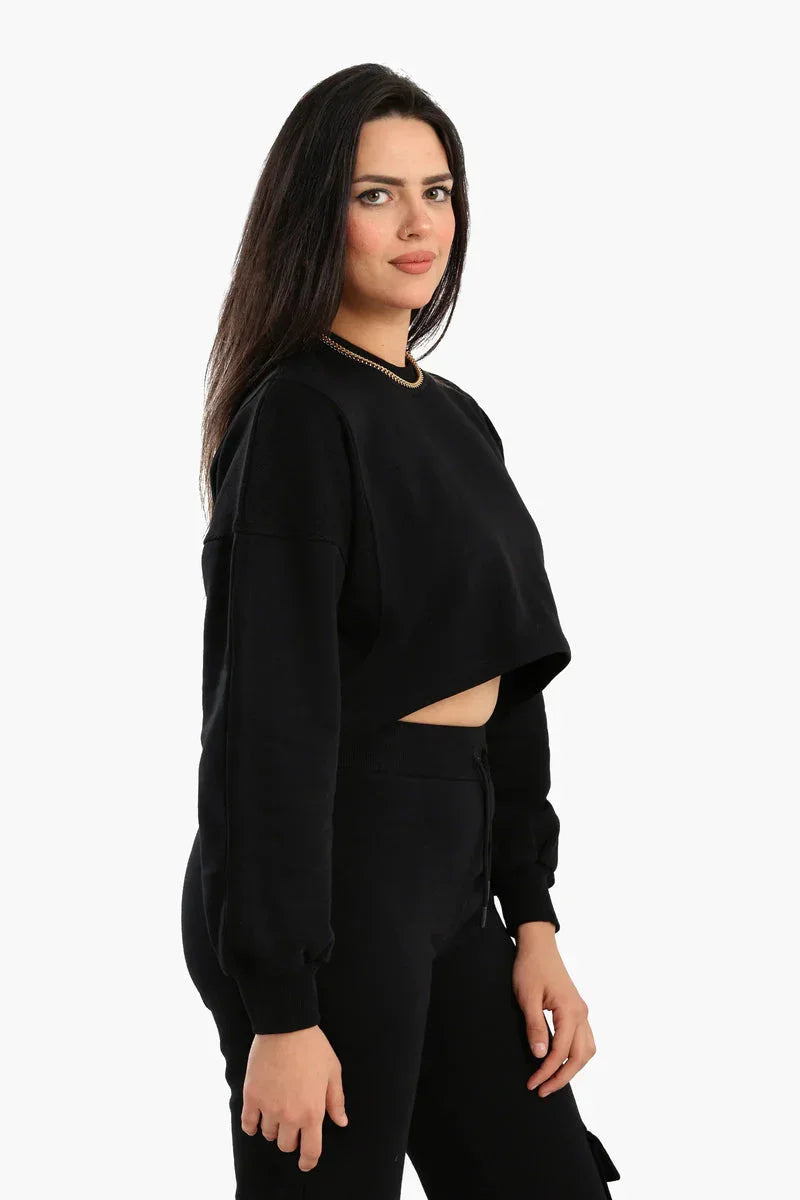 Carina - Cropped Cotton Sweatshirt 3