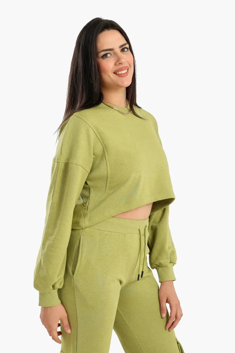 Cropped Cotton Sweatshirt - Carina 4