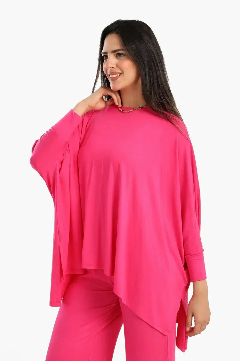 Asymmetrical Lounge Poncho - Carina 8