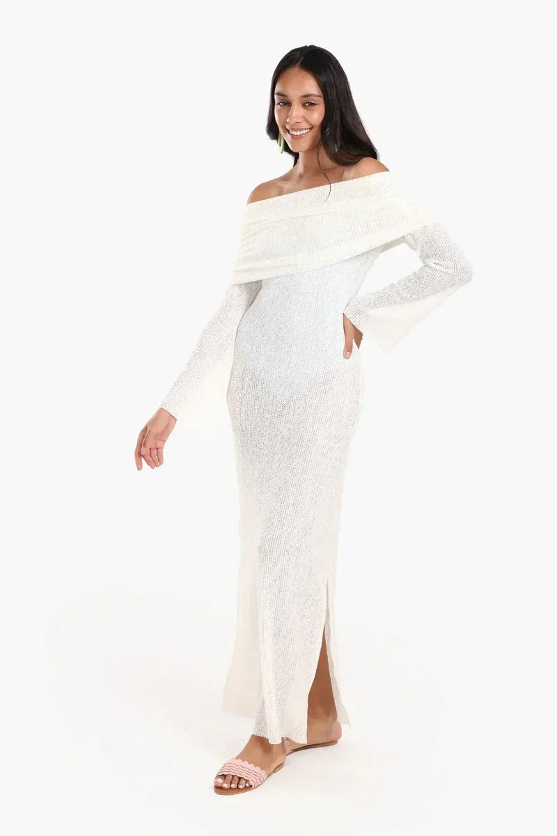 Off-Shoulder Maxi Beach Dress - Carina 4