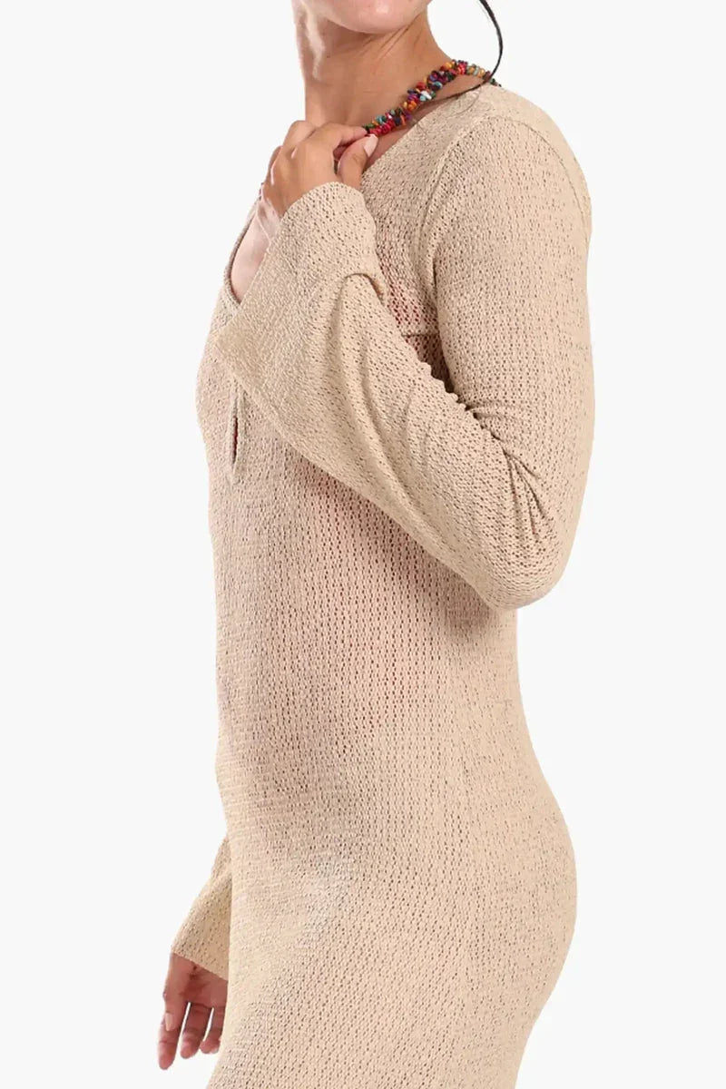 Knitted Long Beach Dress - Carina 15