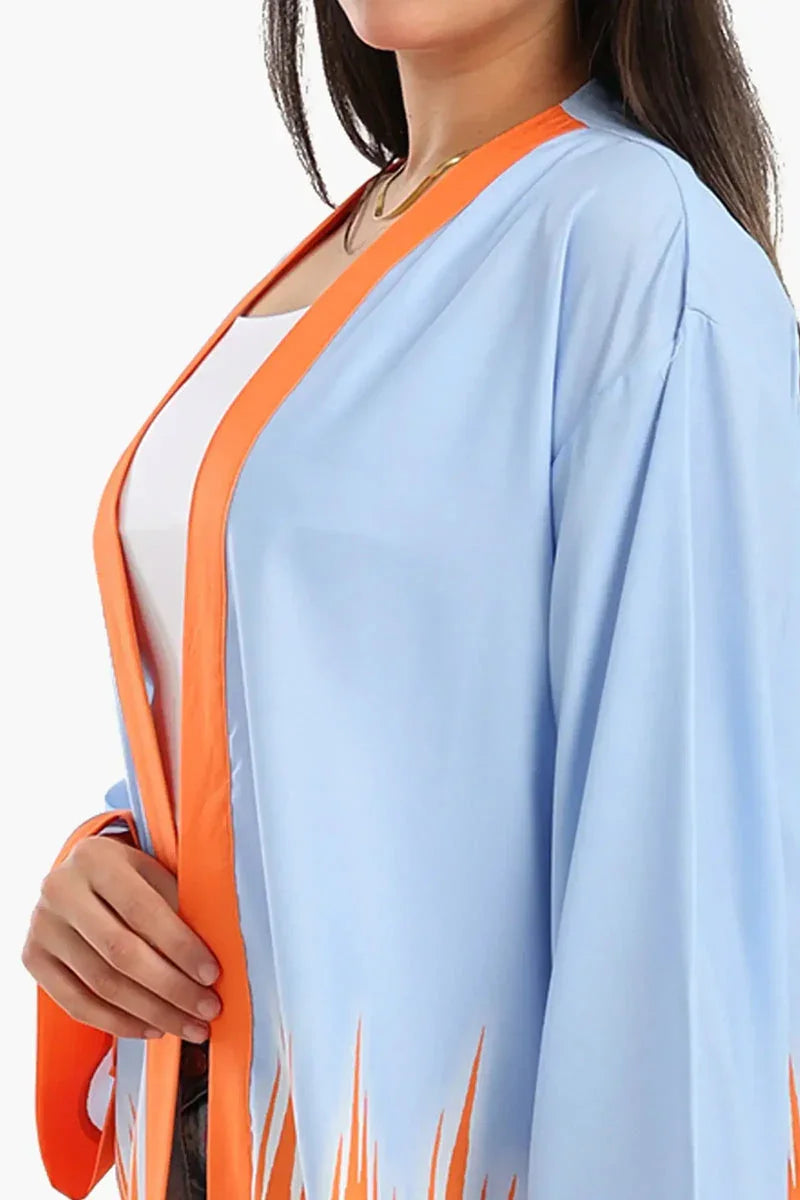 Carina - Color Block Midi Kimono 4