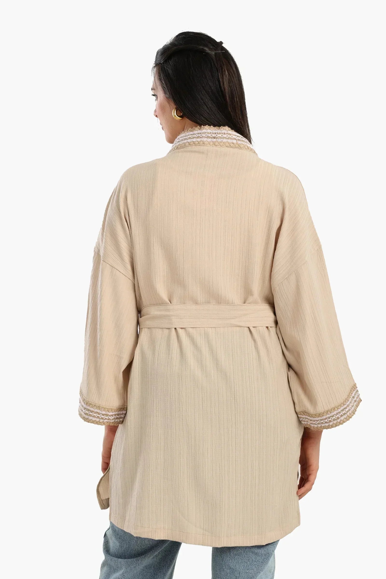 Carina - Ribbed Kimono with Embroidery 3
