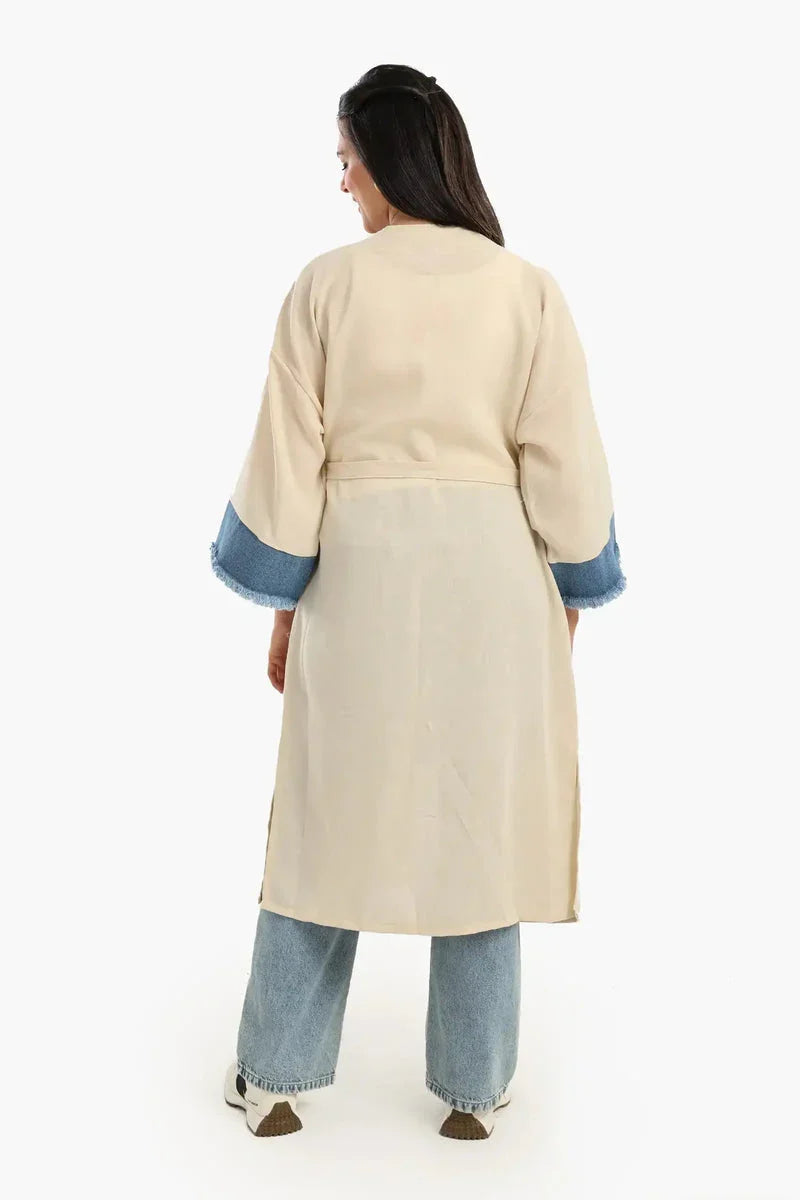Carina - Voile & Denim Contrast Kimono 6