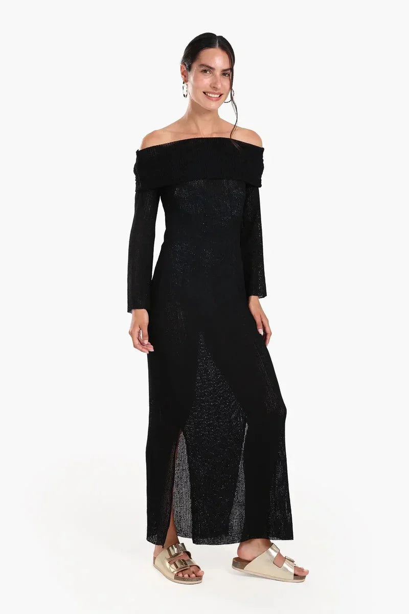 Off-Shoulder Maxi Beach Dress - Carina 9