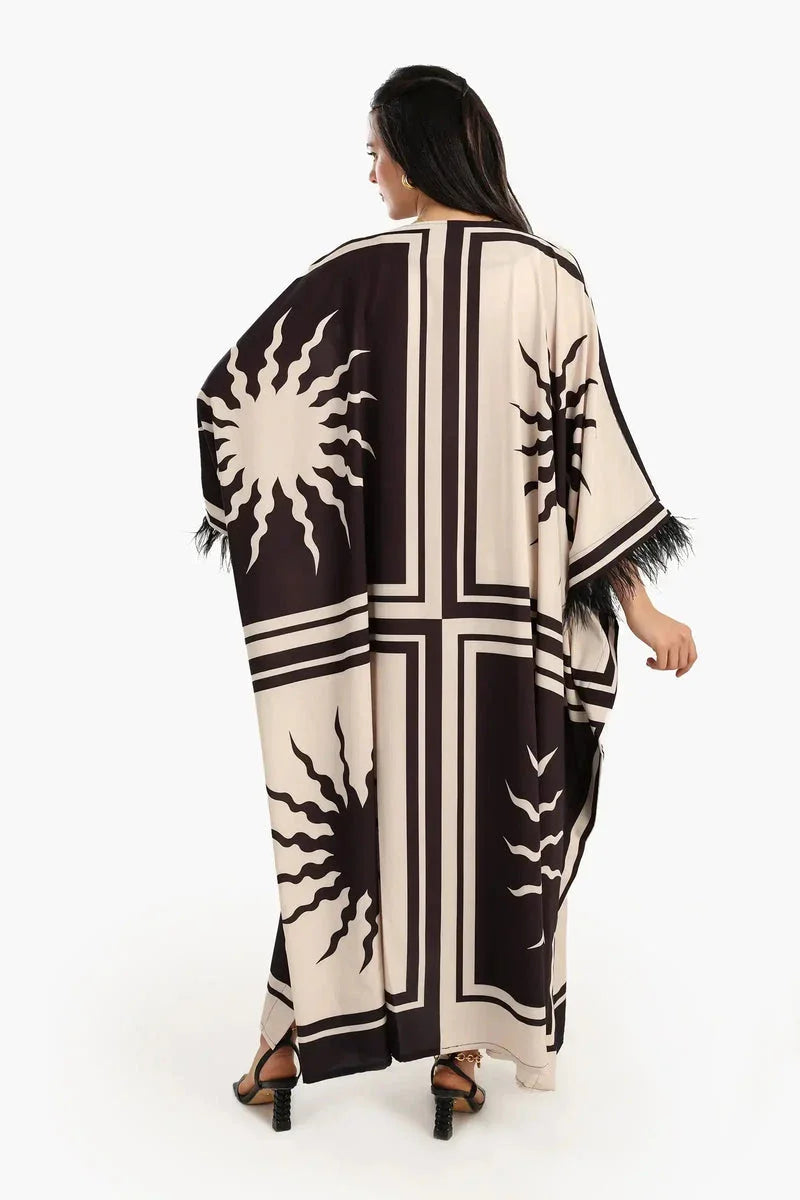 Carina - Luxe Graphic Print Abaya 3