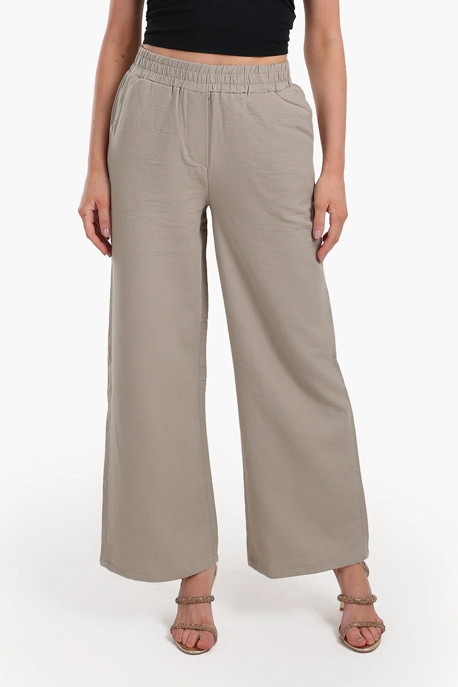 Clue - Chic Wide-Leg Tencel Pants 1