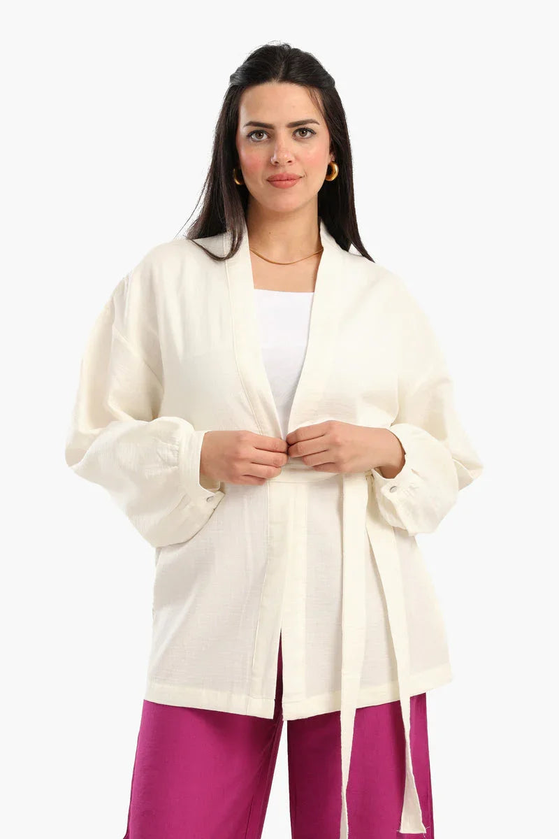 Carina - Tencel Open Front Cardigan 1