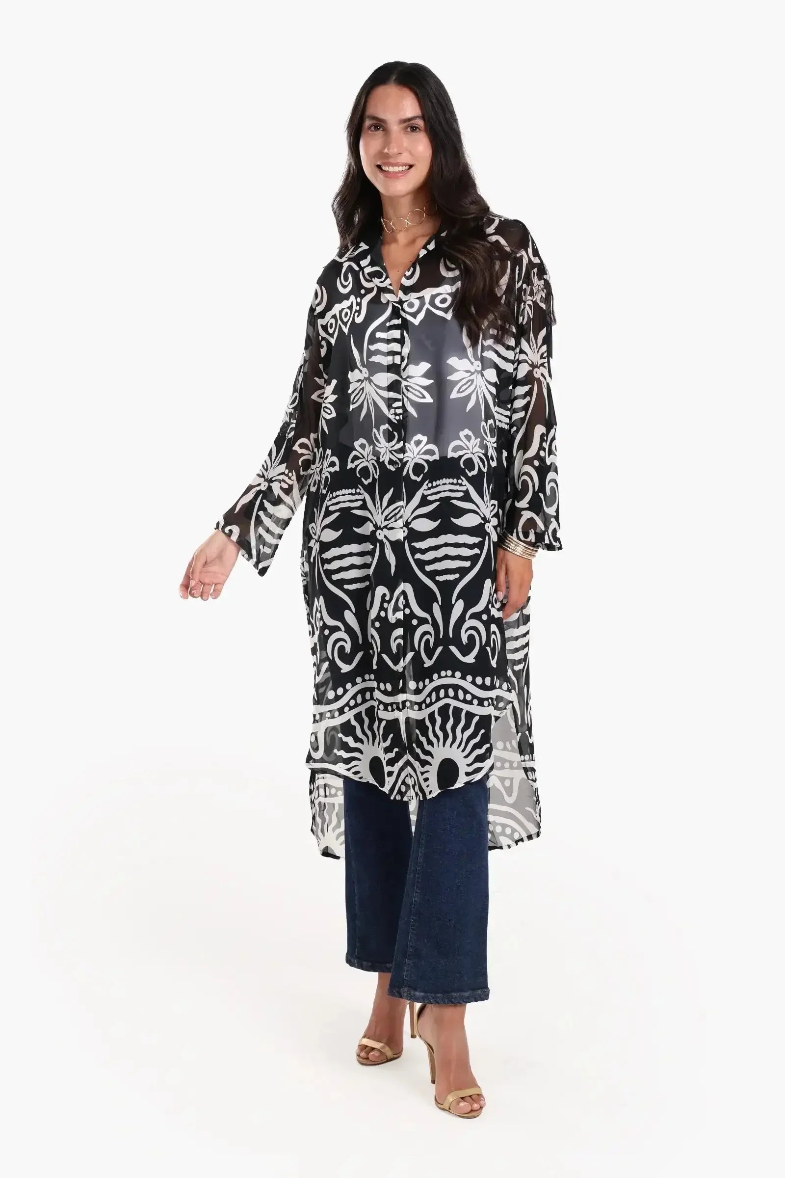 Carina - Chic Printed Midi Dress 3