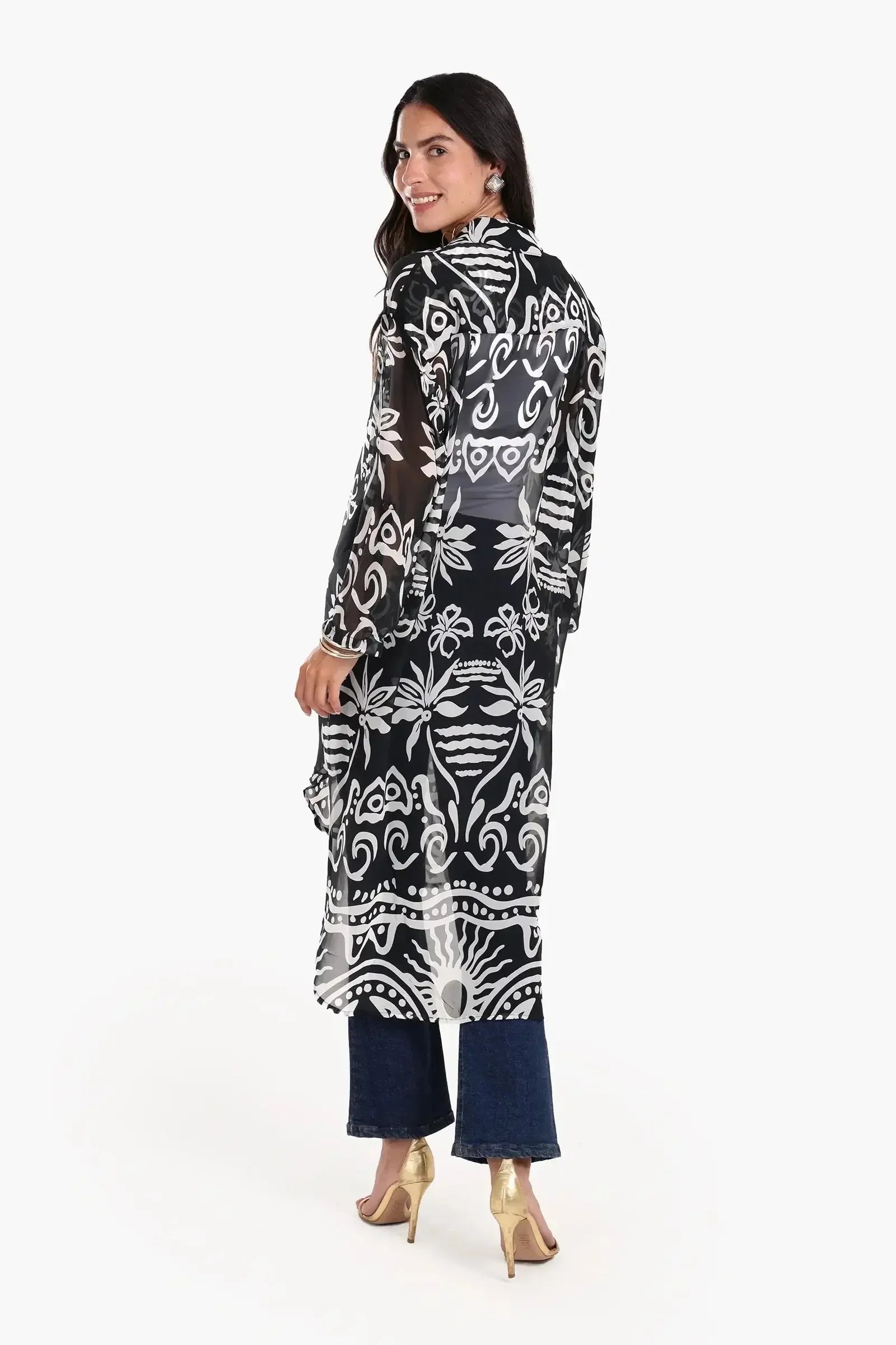 Carina - Chic Printed Midi Dress 2