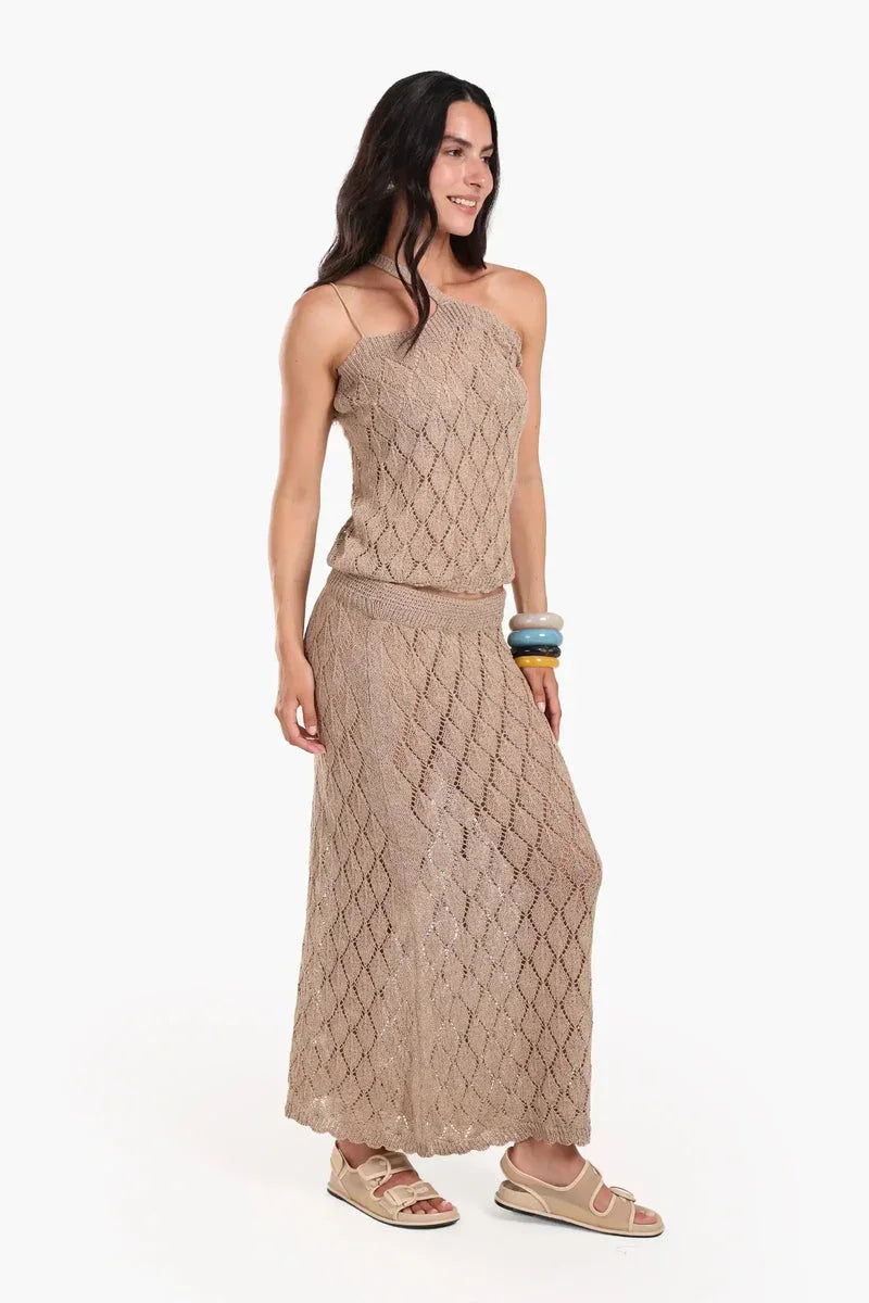 Carina - Sleeveless Knitted Beach Set 15