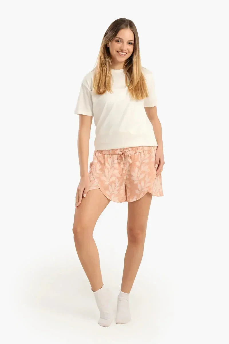 Carina - Leafy Pattern Pyjama Short 5