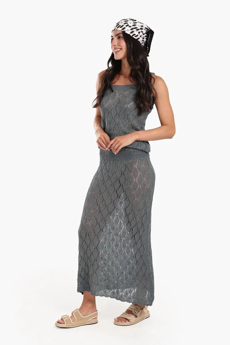 Carina - Sleeveless Knitted Beach Set 17