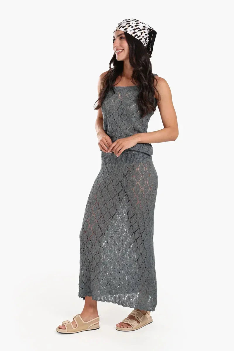 Sleeveless Knitted Beach Set - Carina 17