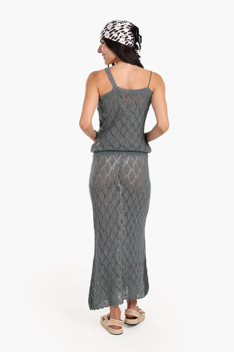 Carina - Sleeveless Knitted Beach Set 9