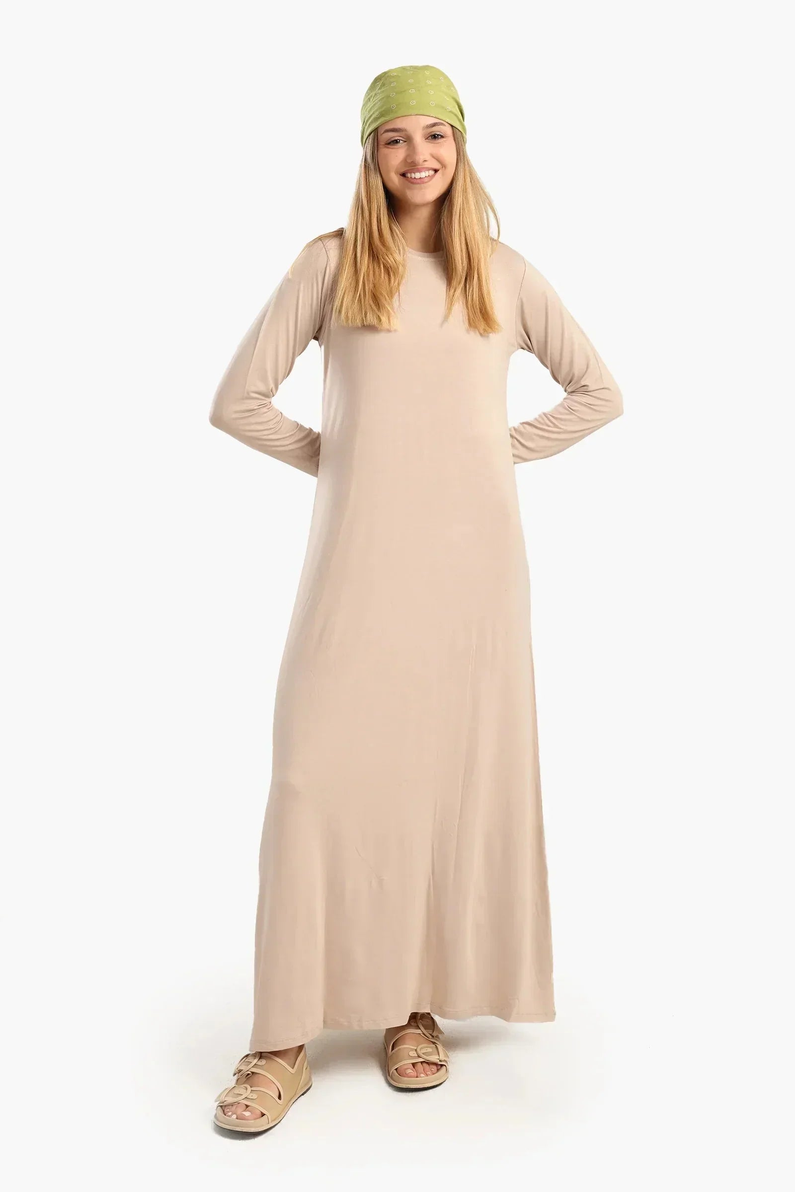 Carina - Viscose Round Neck Dress 1