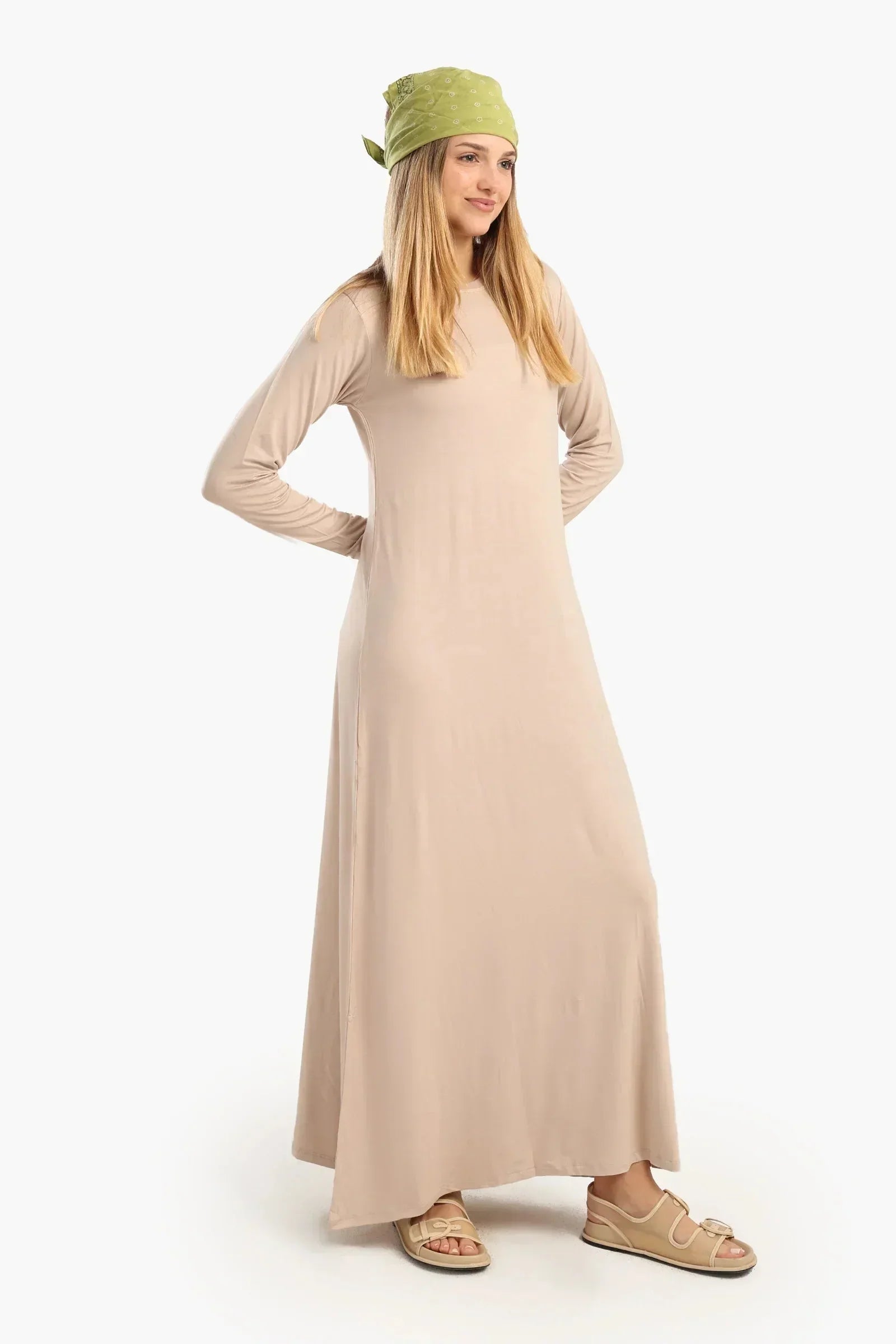 Carina - Viscose Round Neck Dress 2