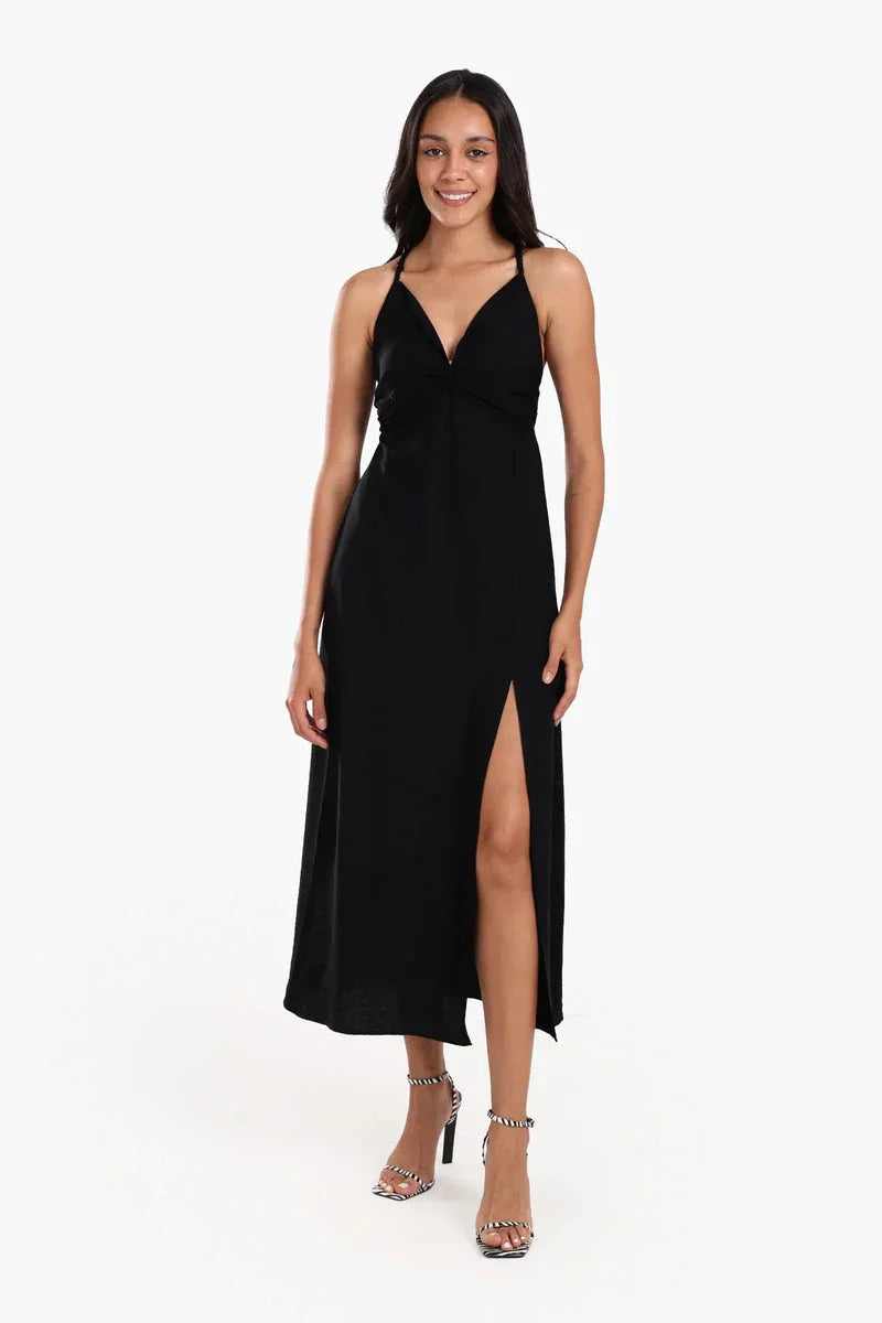 Carina - Crisscross Back Midi Dress 1