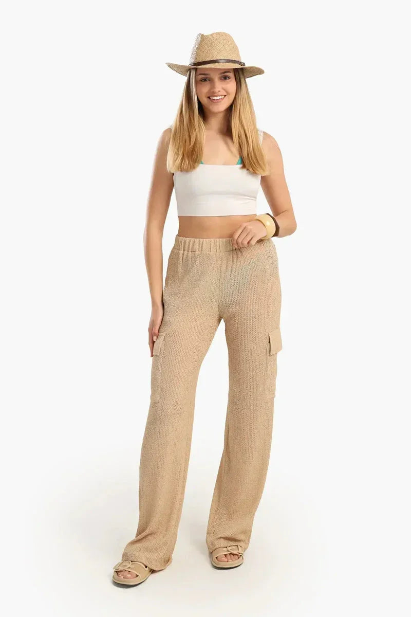 Knitted Baggy Beach Pants - Carina 10