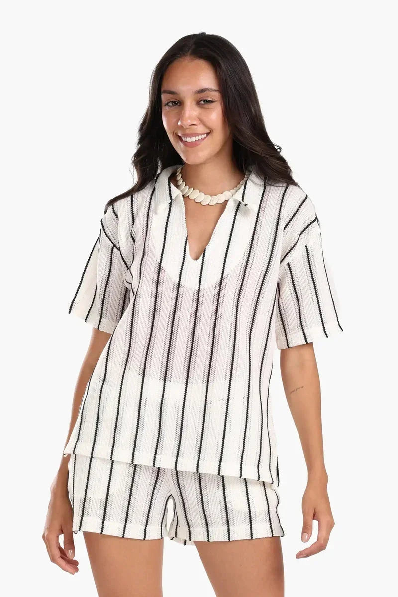 Chic Striped Beach Set - Carina 1