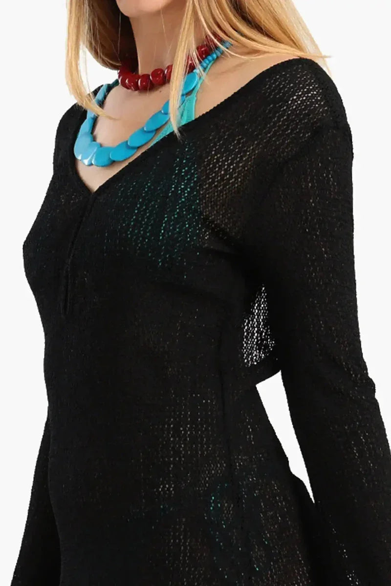 Knitted Long Beach Dress - Carina 10