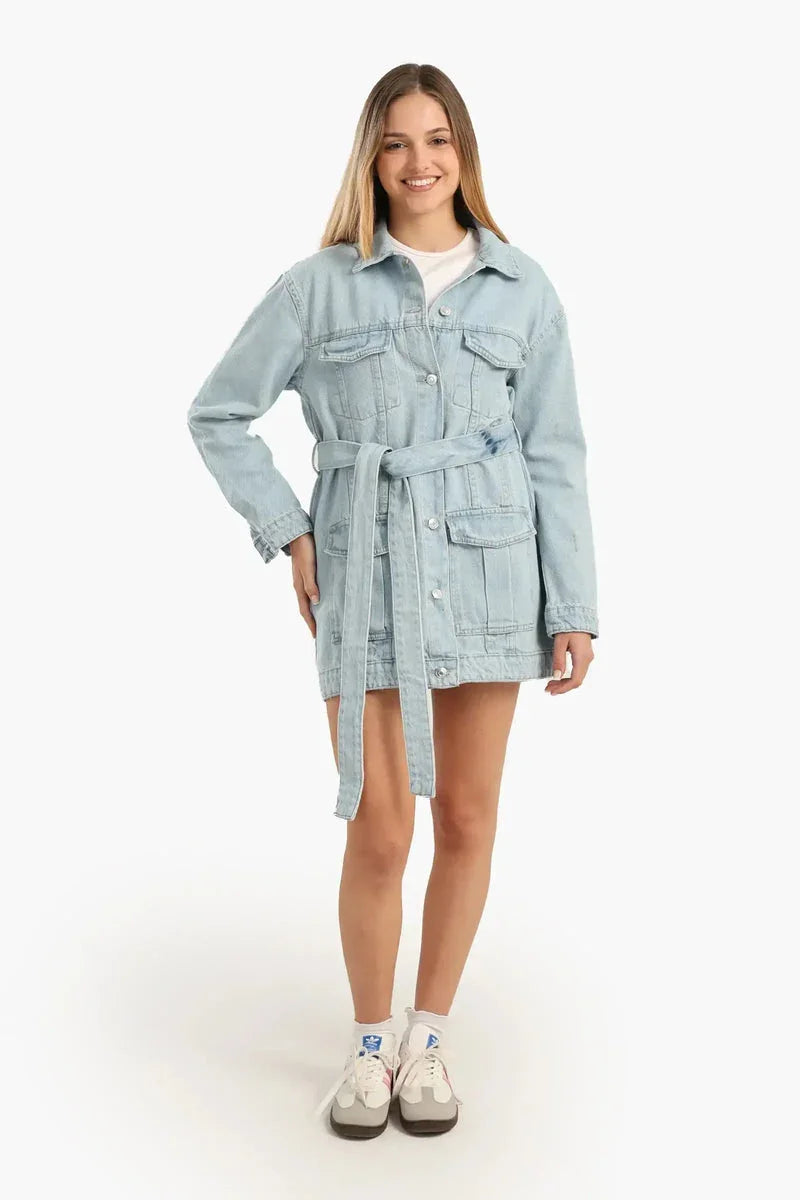 Carina - Blue Oversized Denim Jacket 5