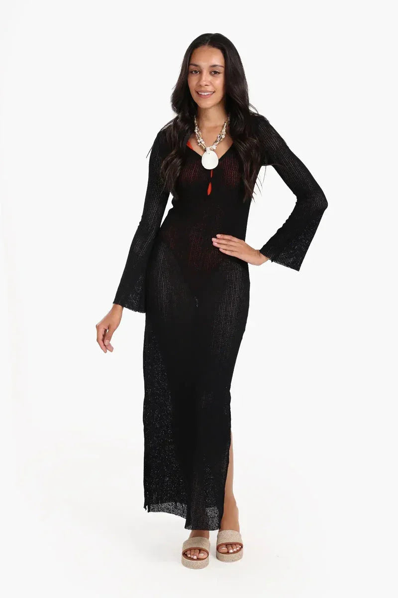 Knitted Long Beach Dress - Carina 1