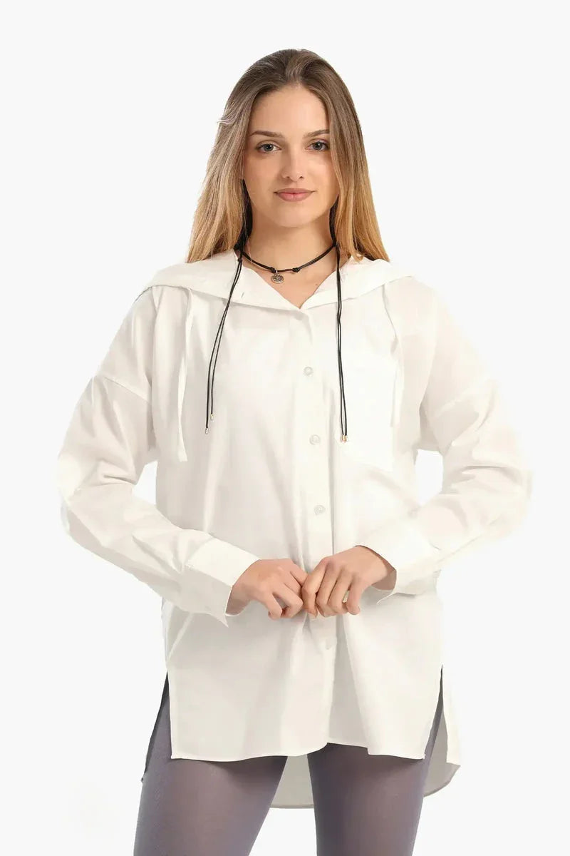 Carina - Relaxed-Fit Hooded Shirt 1