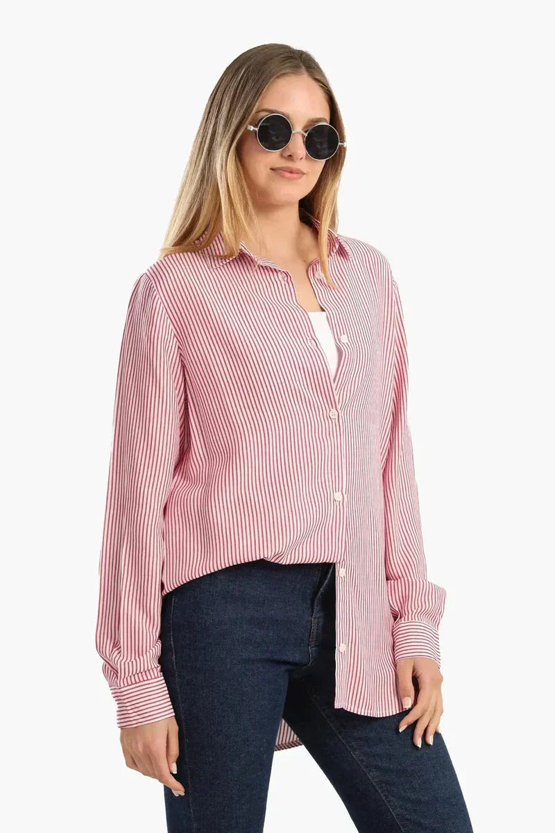 Classic Striped Poplin Shirt - Carina 6