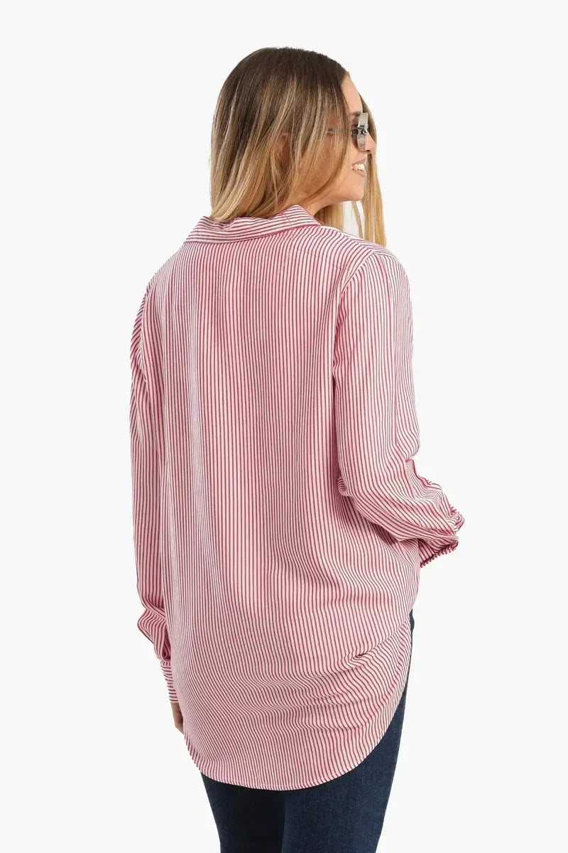 Classic Striped Poplin Shirt - Carina 9