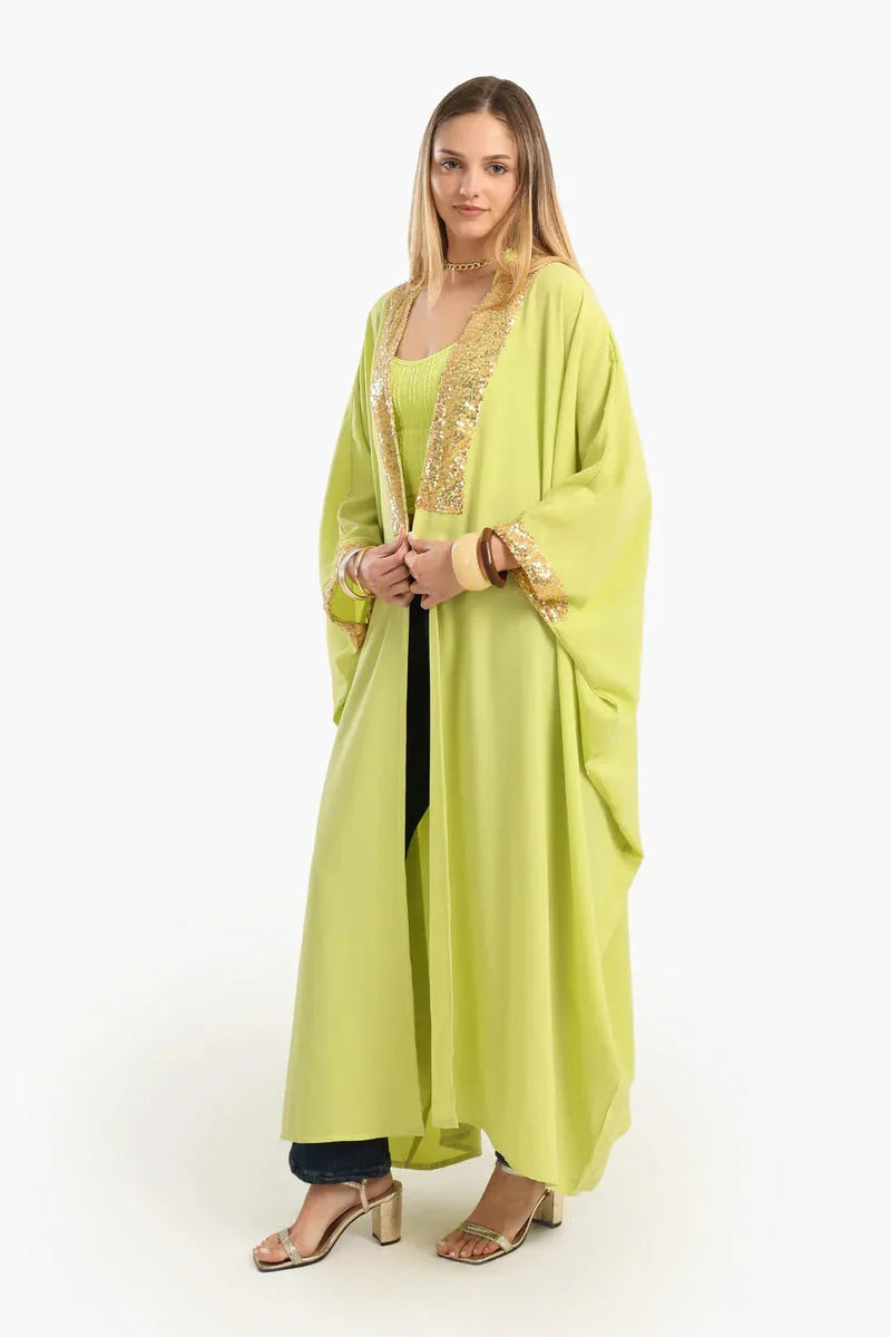 Carina - Relaxed Fit Abaya with Sequins 8