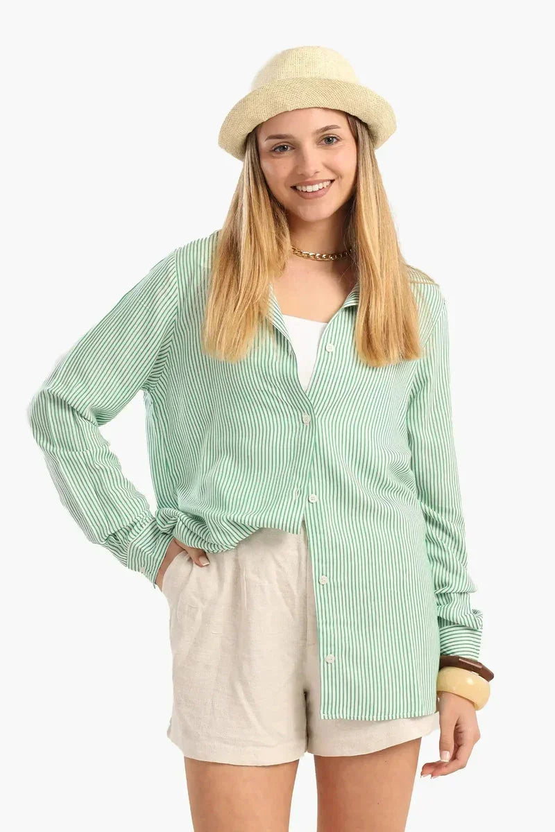 Classic Striped Poplin Shirt - Carina 2